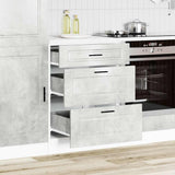 Kitchen Base Cabinet Porto Concrete Grey Engineered Wood 854263