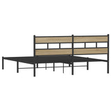 Metal Bed Frame without Mattress Sonoma Oak 183x213 cm 4017107