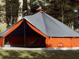 Family Tent Tipi 12-Person Grey and Orange Waterproof 94593