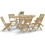 7 Piece Garden Dining Set Solid Wood Acacia 3295005