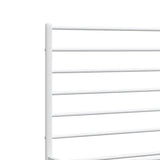Metal Bed Frame without Mattress with Footboard White 120x190cm 352383