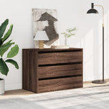 Corner Chest of Drawers Brown Oak 80x41x58 cm Engineered Wood 852858