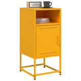 ZNTS Bedside Cabinets 2 pcs Mustard Yellow 36x39x78 cm Steel 846573