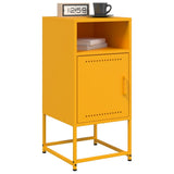 Bedside Cabinets 2 pcs Mustard Yellow 36x39x78 cm Steel 846573