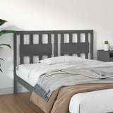 Bed Headboard Grey 125.5x4x100 cm Solid Wood Pine 818562