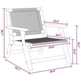 Garden Furniture 2 pcs Black 67 x 78 x 73 cm Solid Acacia Wood 367827