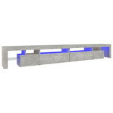 TV Cabinet with LED Lights Concrete Grey 290x36.5x40 cm 3152805