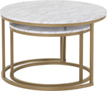 ZNTS Dallas Round Coffee Table Set 300-301-072