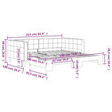 Daybed with Trundle without Mattress Light Grey 90x190 cm Single 3196781