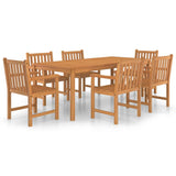 Garden Dining Set Warm Teak Fine sanded teak hardwood Large 3059947