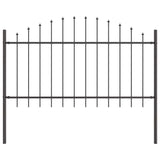 Garden Fence Grey 1190 x 100 cm Powder-Coated Steel 3360125