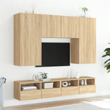 TV Wall Cabinet Sonoma Oak 100x30x30 cm Engineered Wood 836886