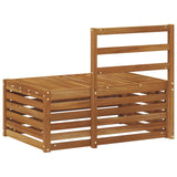 Outdoor End Sofa Natural 91 x 63 x 73 cm Solid Acacia Wood 900504