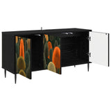 TV Cabinet ZAANDAM 102 x 33 x 51 cm Black Oak Engineered Wood 8007100