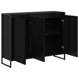 Side Cabinet Black Oak 96.5 x 30 x 75 cm Engineered Wood 886606