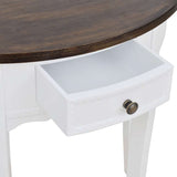 Console Table with Drawer and Brown Top Half-round 241531