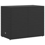Garden Storage Cabinet Black 100x55.5x80 cm Poly Rattan 319868