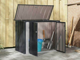 Garden Storage Box Black 101.5 x 57 x 100.5 cm Steel 42011279