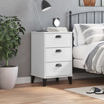 ZNTS Bedside Cabinet VIKEN White Engineered Wood 374911