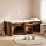 Kids'High Bed Frame 2 pcs Old wood 90 x 190 cm Engineered Wood 3422585