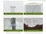 4.5 x 2 x 2 m Polytunnel Greenhouse, Walk-in Green House for Garden with Mesh Windows, Galvanised T3398P315848