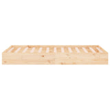 Bed Frame Natural wood Solid pine wood Single Durable Bed Frame 820052