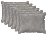 Cushion with Pillow HOUTEN 6 pcs Light Grey Microfiber Fleece 935267