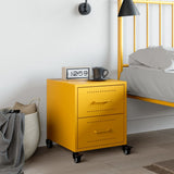 ZNTS Bedside Cabinet Mustard Yellow 36x39x43.5 cm Steel 846632