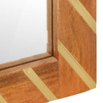 ZNTS 2 Piece Bathroom Cabinet Set Brown and Black Solid Wood Mango 3206289