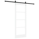 Sliding Door White and Black 78 x 202 cm 3332384