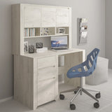 Angel 3 Drawer Desk in White Craft Oak 4218062