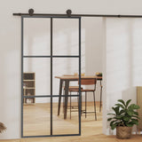 Sliding Door with Hardware Set ESG Glass&Aluminium 102x205 cm 3081948