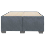 Bed Frame without Mattress Dark Grey Double Velvet 3284663