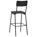 Bar Chairs 4 pcs Black Solid Plywood Steel 3054566