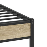 Bed Frame without Mattress Sonoma Oak 100x200 cm Engineered Wood 4106939