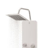 Shower Panel Unit Glass 25x47.5x130 cm White 151419