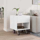 Bedside Table White 40.5 x 40 x 48 cm Engineered Wood 891056