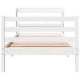 Bed Frame with Headboard without Mattress White 100x200 cm 3306681