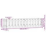 Garden Raised Bed with Fence Design White 150x30x30 cm Solid Wood Pine 832488