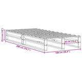 Bed Frame without Mattress 100x200 cm Solid Wood Pine 850836