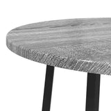 Side Table Set with Shelf 2 pcs Grey Sonoma and Black 869705