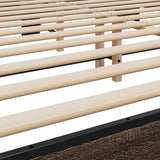 Bed Frame without Mattress Brown Oak 200x200 cm 3280086