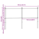 Replace Headboard Smoked Oak 150 cm Engineered Wood and Steel 4007701