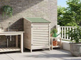 Garden Shed with Roof White 59 x 56 x 113.5 cm Solid Fir Wood 42033453