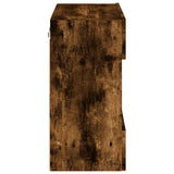 TV Wall Cabinet with LED Lights Smoked Oak 58.5x30x60.5 cm 837096