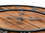Vintage Wall Clock with Quartz Movement Wood and Metal 60cm XXL 50646