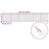 Dog Gate 6 pcs Black 80 x 80 cm Galvanised Steel 892007