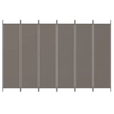 6-Panel Room Divider Anthracite 300x220 cm Fabric 350208