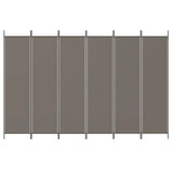 6-Panel Room Divider Anthracite 300x220 cm Fabric 350208