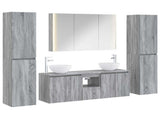 Bathroom Furniture Set 6 pcs Grey Sonoma 100 x 15.5 x 70 cm 3407220